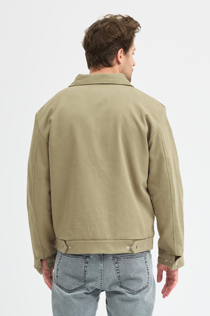 Cosplay Erkek Gabardin Fermuarlı Çift Cepli Astarlı Workwear Ceket