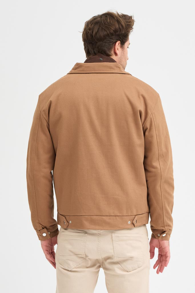 Cosplay Erkek Gabardin Fermuarlı Çift Cepli Astarlı Workwear Ceket