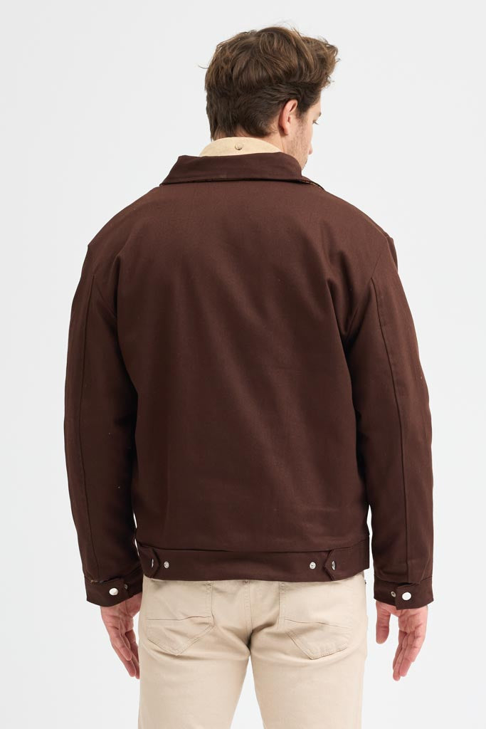 Cosplay Erkek Gabardin Fermuarlı Çift Cepli Astarlı Workwear Ceket