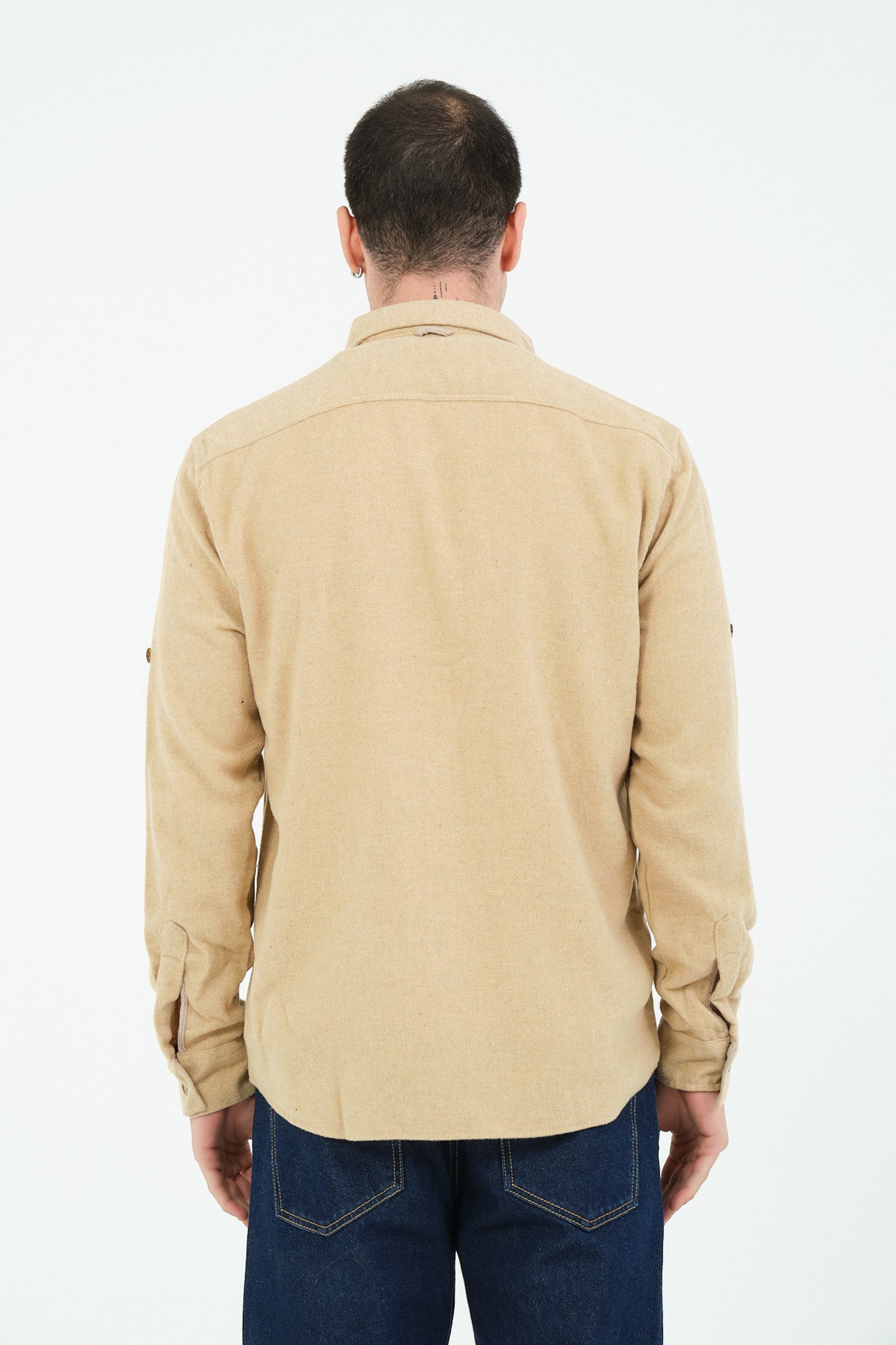 Düz Renk Flanel Oduncu Gömlek – %100 Pamuk, Regular Fit, Overshirt Kullanıma Uygun