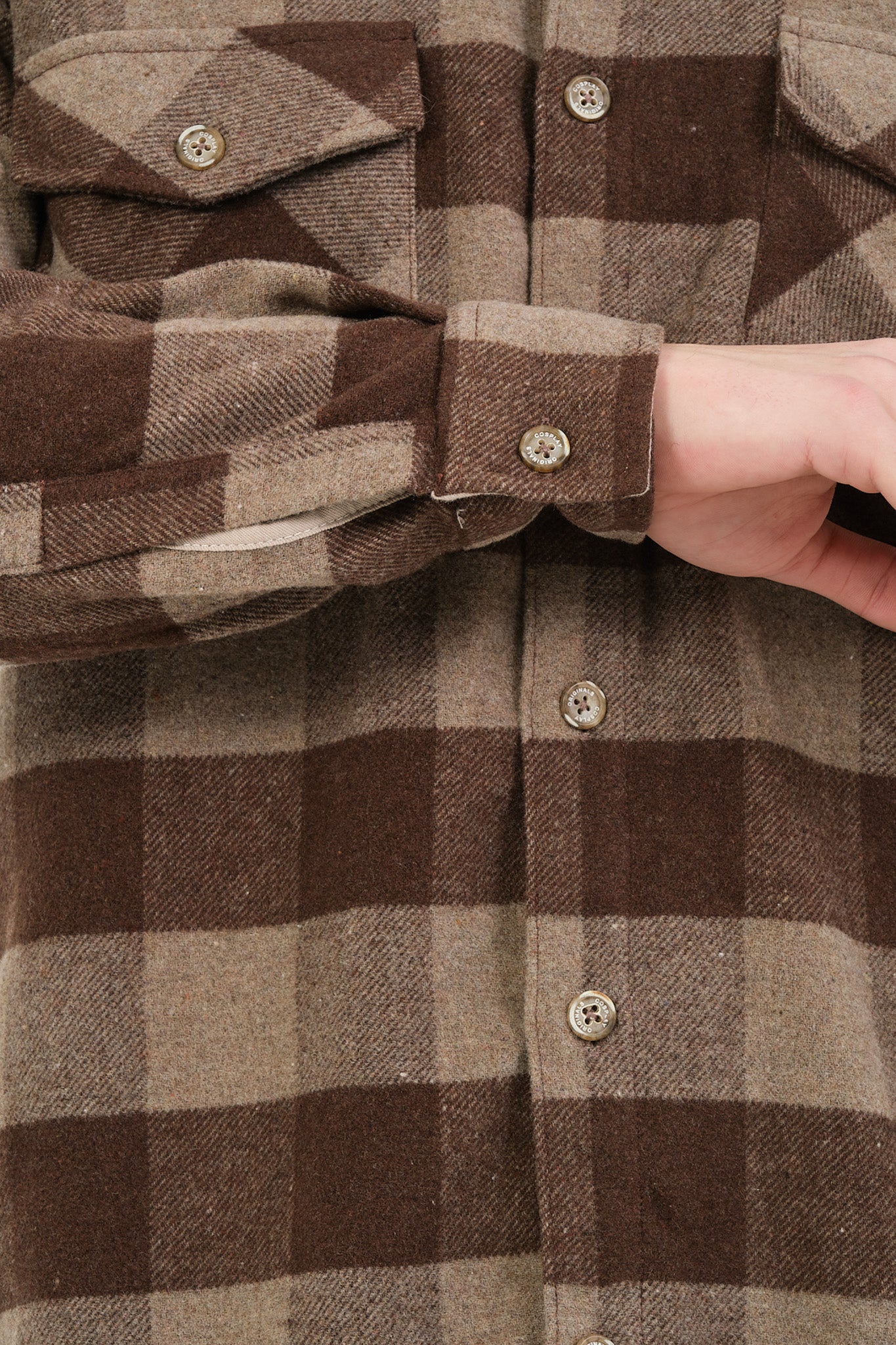 Cosplay Erkek Rahat Kesim Ekose Oduncu Flanel Gömlek - Kalın %100 Pamuk Çift Cep Kışlık