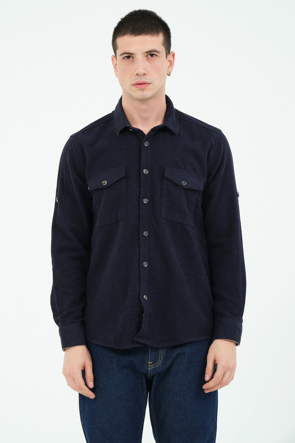 Düz Renk Flanel Oduncu Gömlek – %100 Pamuk, Regular Fit, Overshirt Kullanıma Uygun