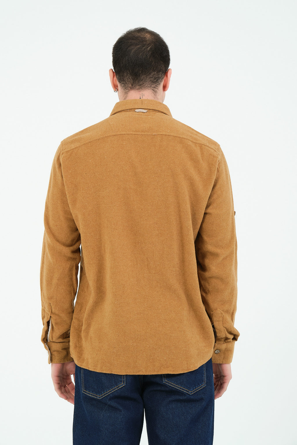 Düz Renk Flanel Oduncu Gömlek – %100 Pamuk, Regular Fit, Overshirt Kullanıma Uygun