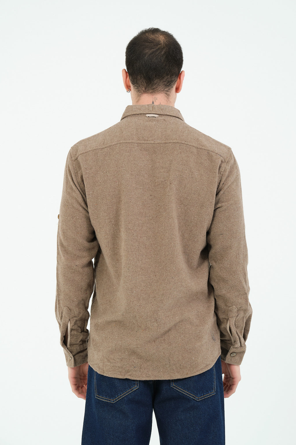 Düz Renk Flanel Oduncu Gömlek – %100 Pamuk, Regular Fit, Overshirt Kullanıma Uygun