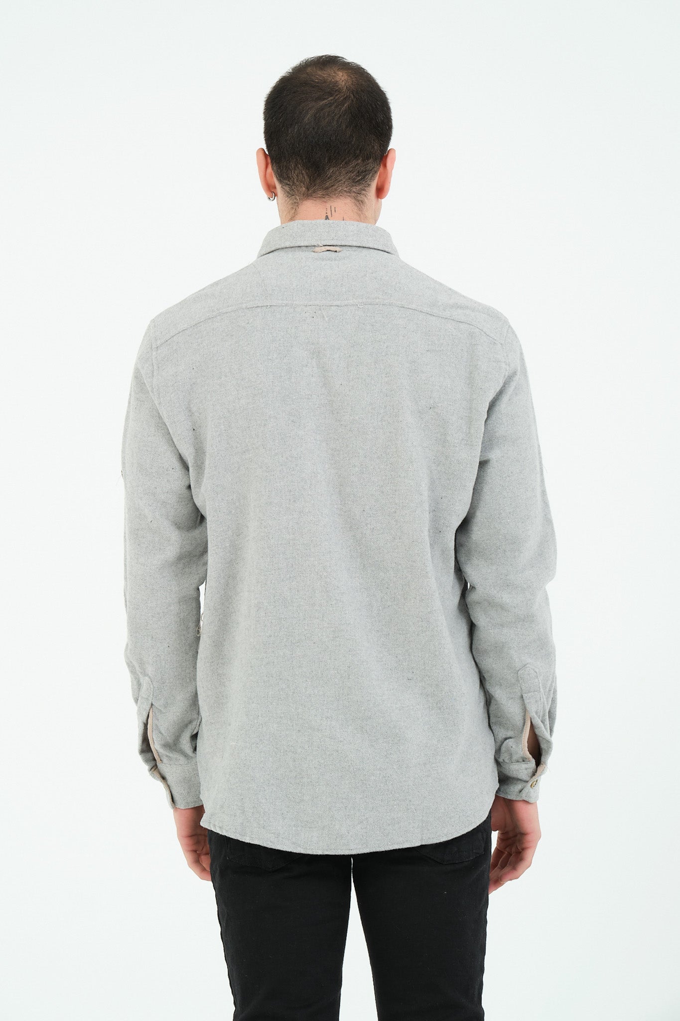 Düz Renk Flanel Oduncu Gömlek – %100 Pamuk, Regular Fit, Overshirt Kullanıma Uygun