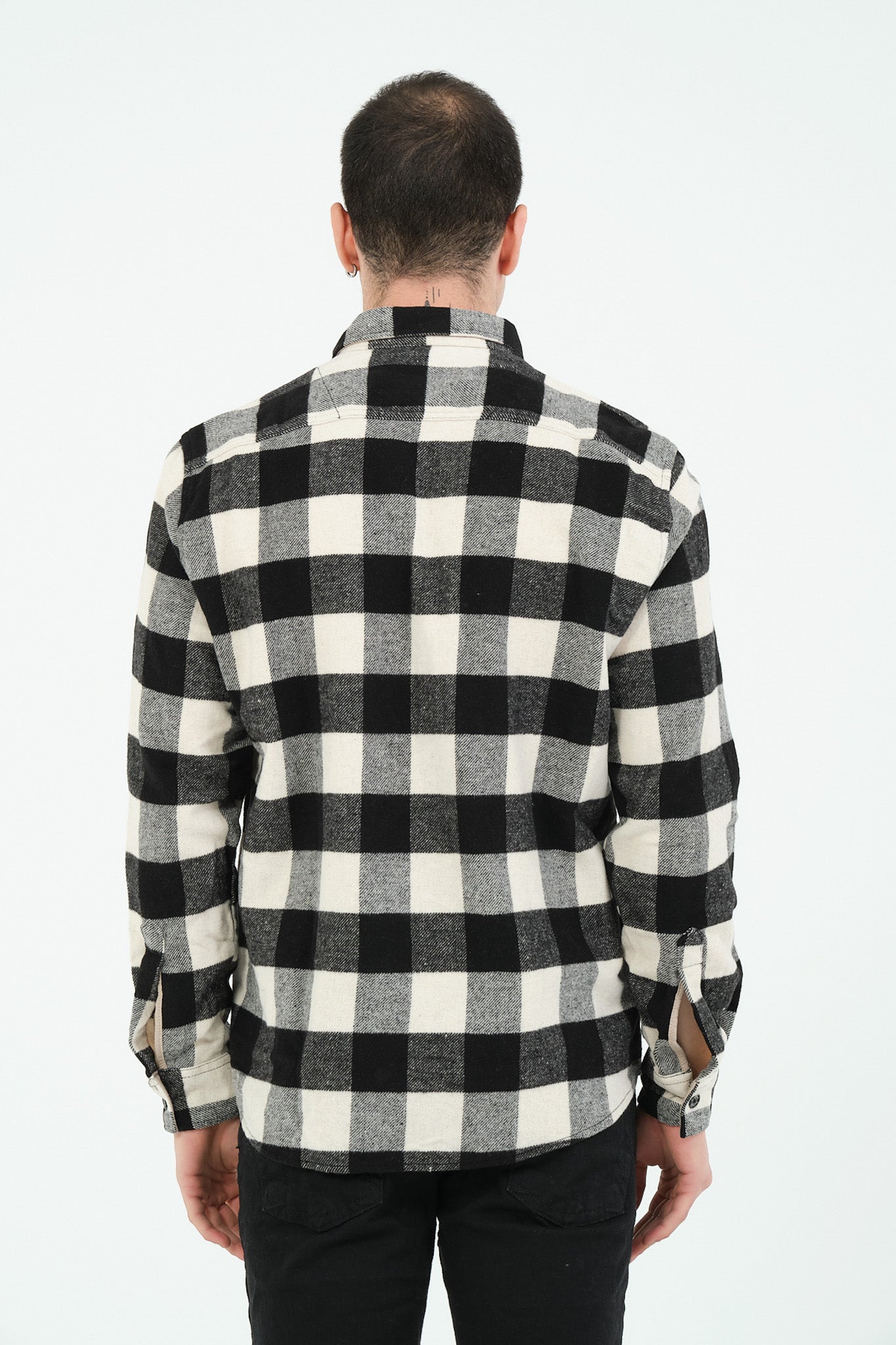 Cosplay Erkek Rahat Kesim Ekose Oduncu Flanel Gömlek - Kalın %100 Pamuk Çift Cep Kışlık