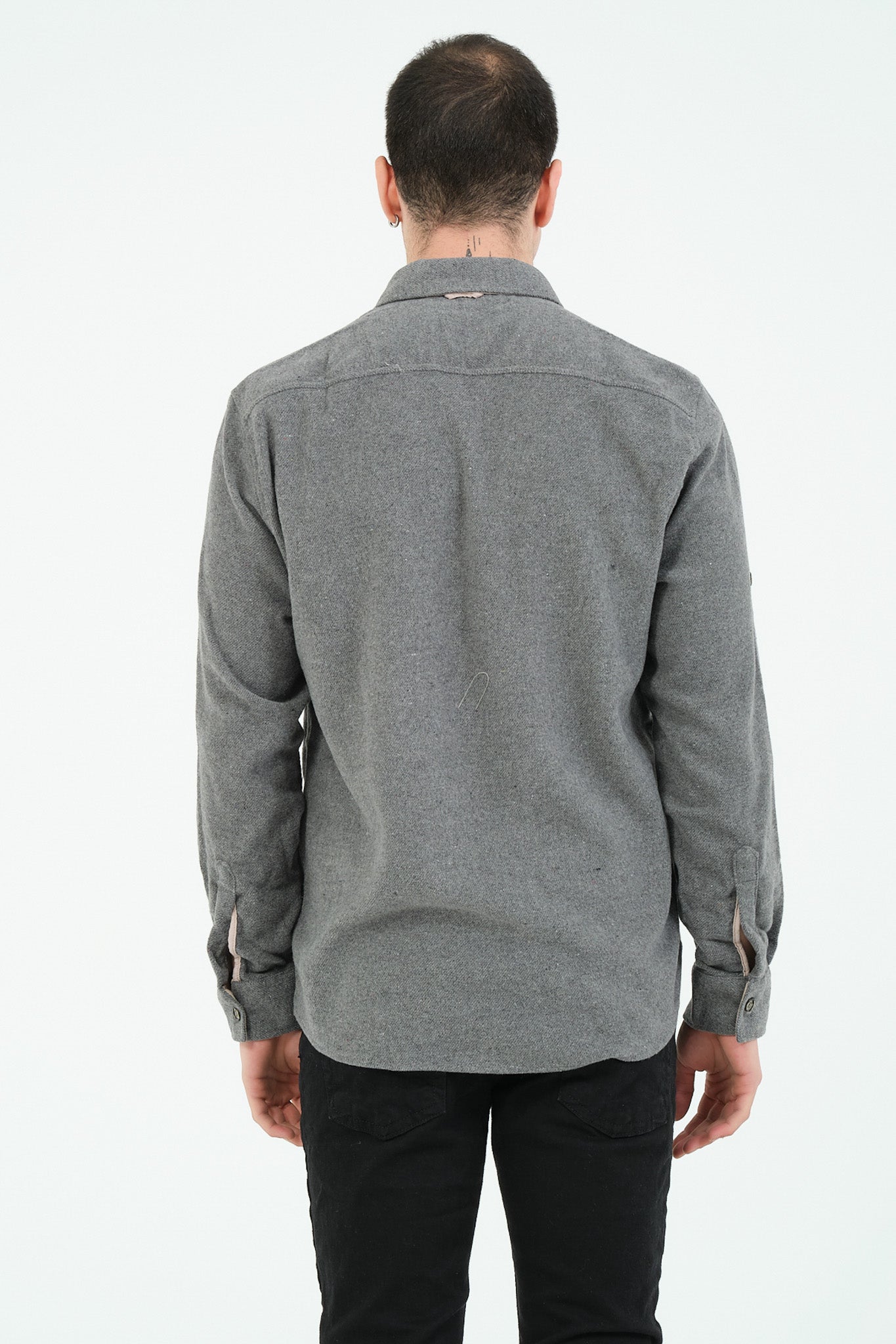 Düz Renk Flanel Oduncu Gömlek – %100 Pamuk, Regular Fit, Overshirt Kullanıma Uygun