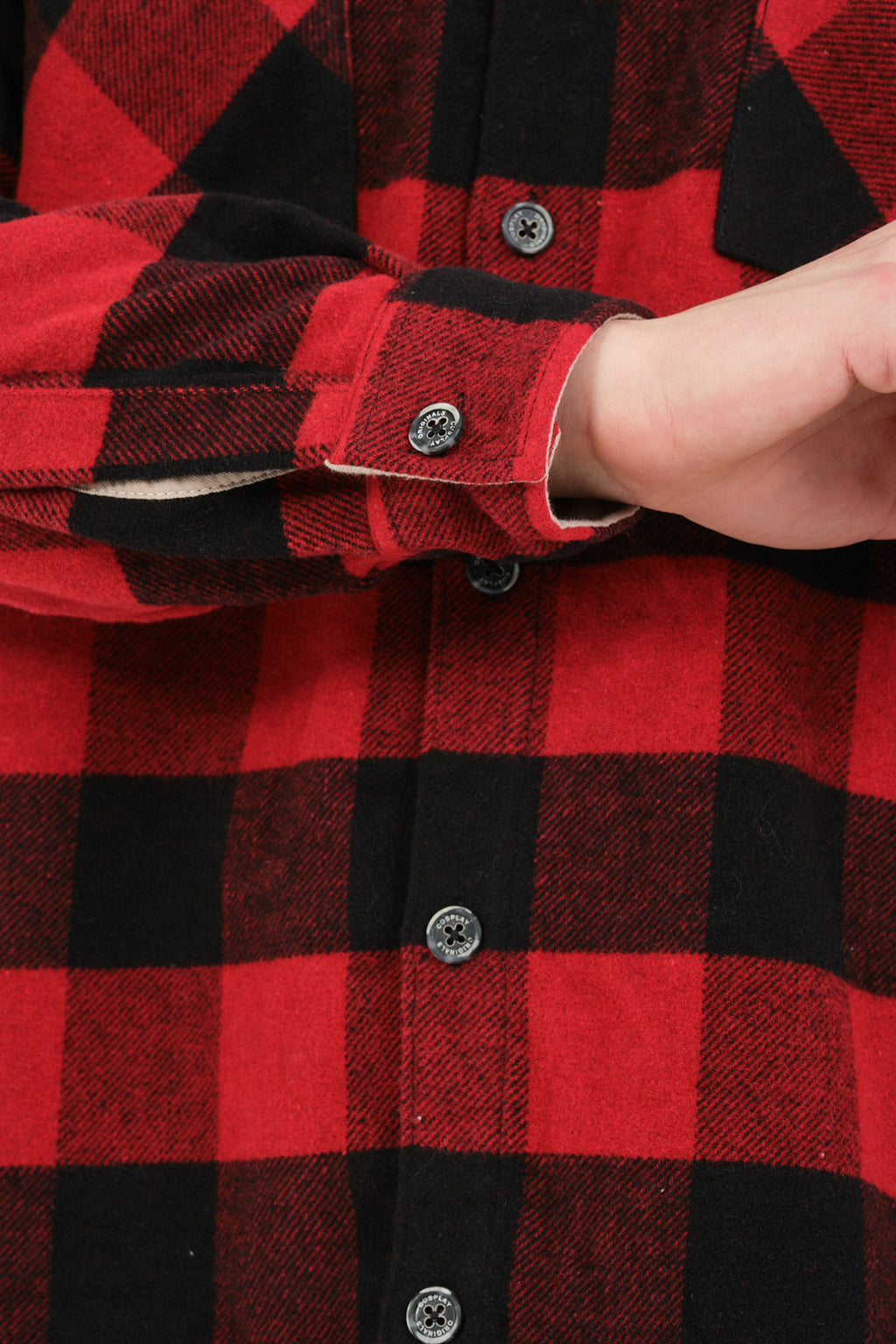 Cosplay Erkek Rahat Kesim Ekose Oduncu Flanel Gömlek - Kalın %100 Pamuk Çift Cep Kışlık