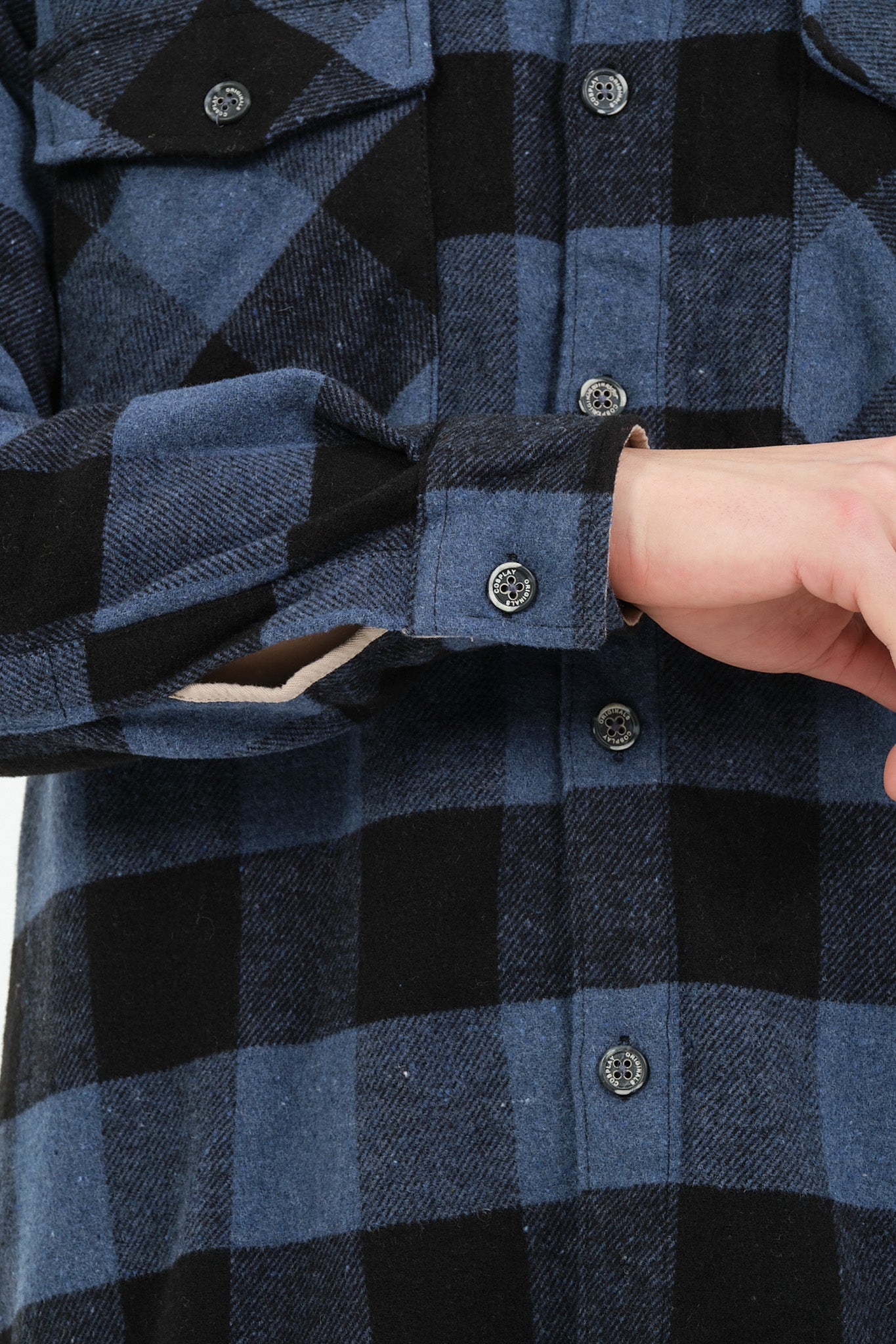 Cosplay Erkek Rahat Kesim Ekose Oduncu Flanel Gömlek - Kalın %100 Pamuk Çift Cep Kışlık