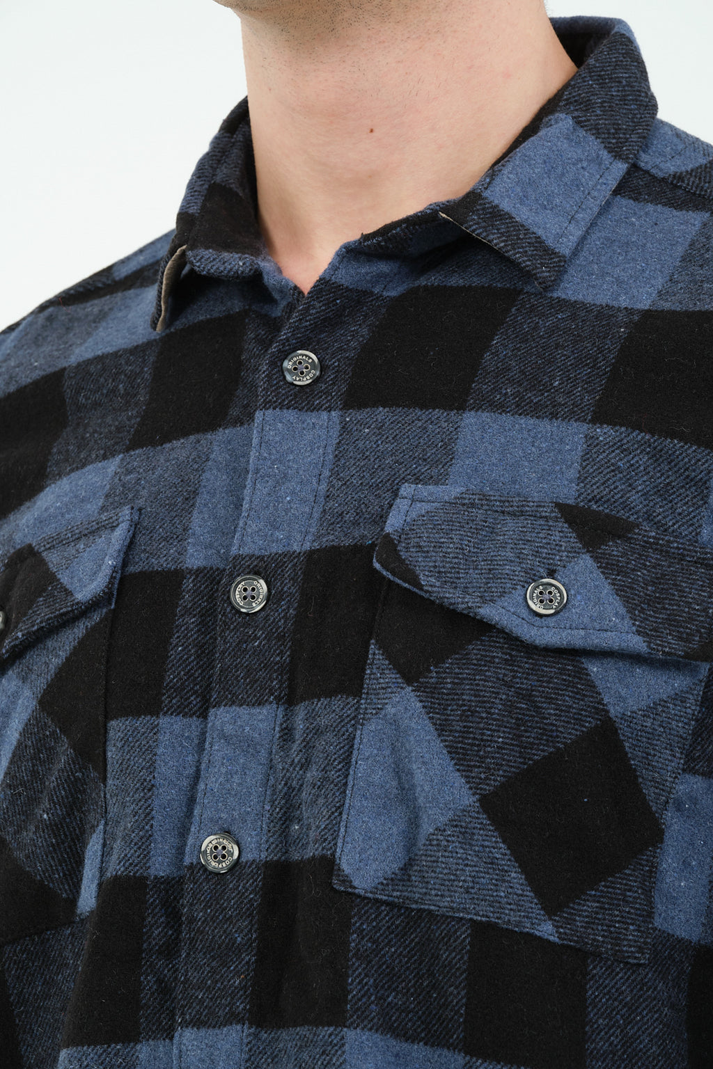 Cosplay Erkek Rahat Kesim Ekose Oduncu Flanel Gömlek - Kalın %100 Pamuk Çift Cep Kışlık