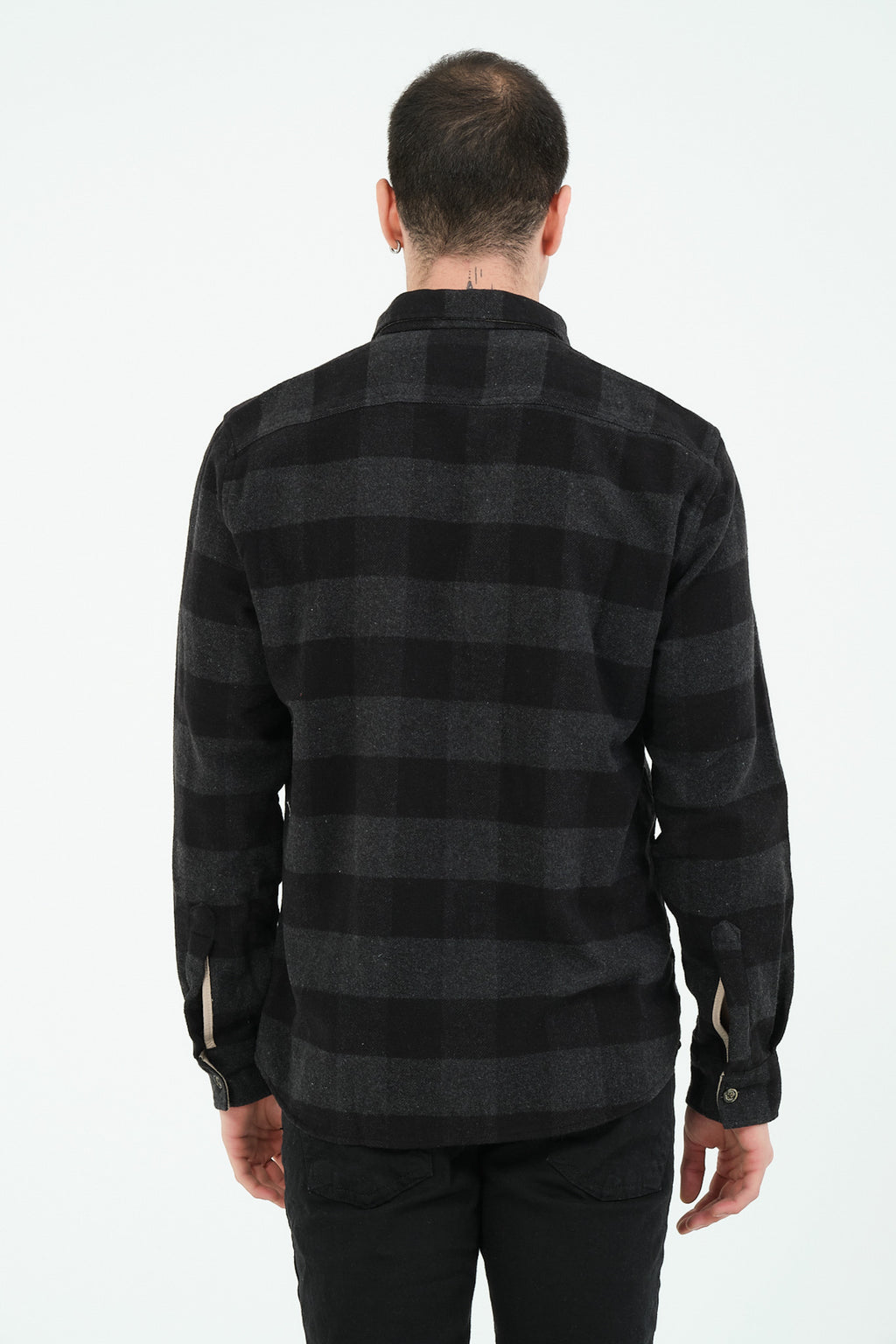 Cosplay Erkek Rahat Kesim Ekose Oduncu Flanel Gömlek - Kalın %100 Pamuk Çift Cep Kışlık