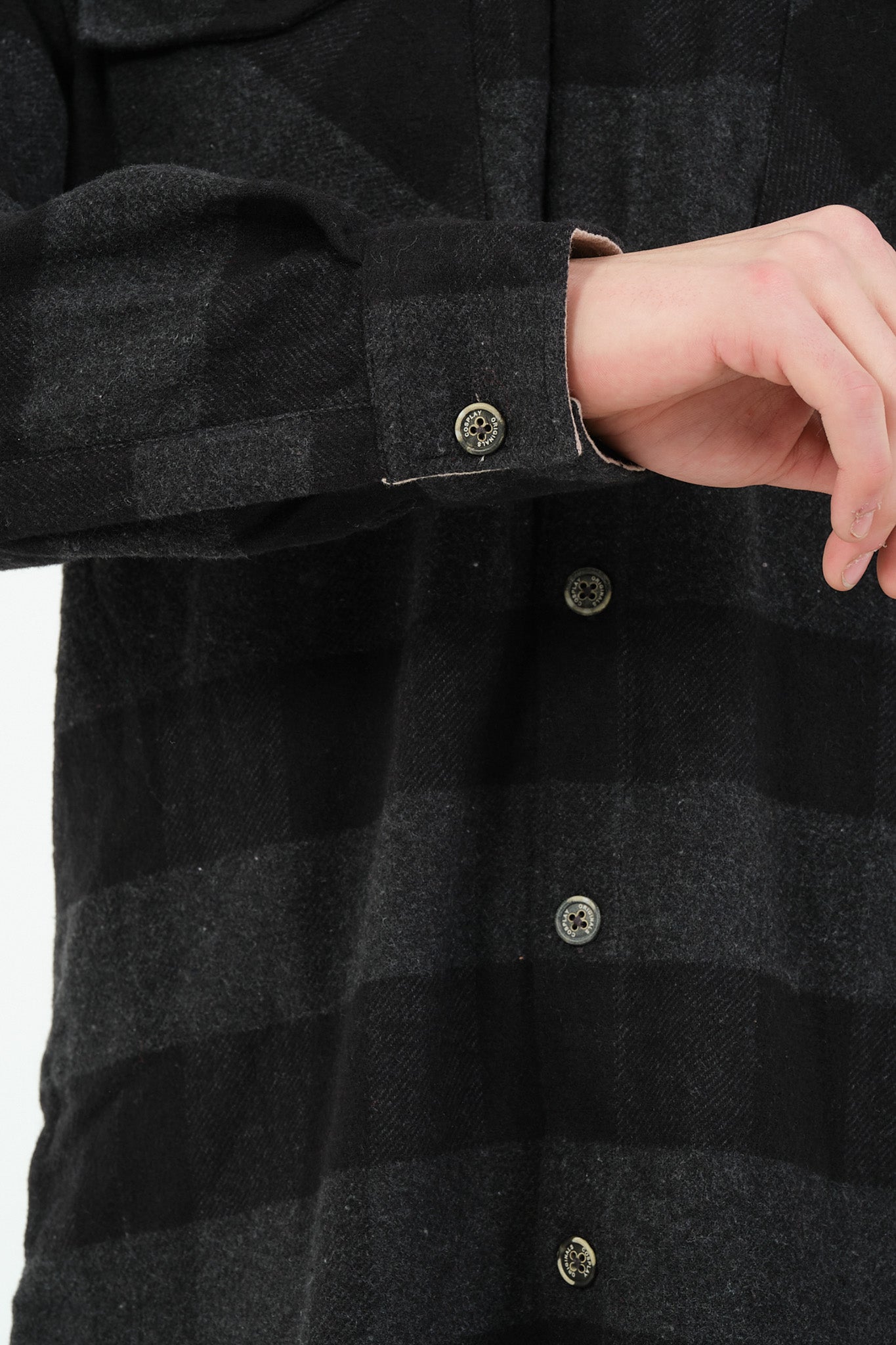 Cosplay Erkek Rahat Kesim Ekose Oduncu Flanel Gömlek - Kalın %100 Pamuk Çift Cep Kışlık