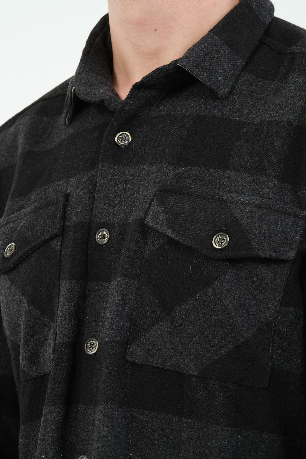 Cosplay Erkek Rahat Kesim Ekose Oduncu Flanel Gömlek - Kalın %100 Pamuk Çift Cep Kışlık