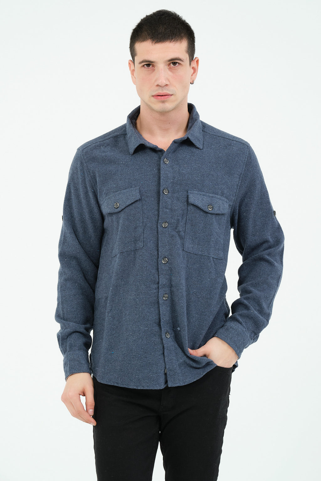 Düz Renk Flanel Oduncu Gömlek – %100 Pamuk, Regular Fit, Overshirt Kullanıma Uygun