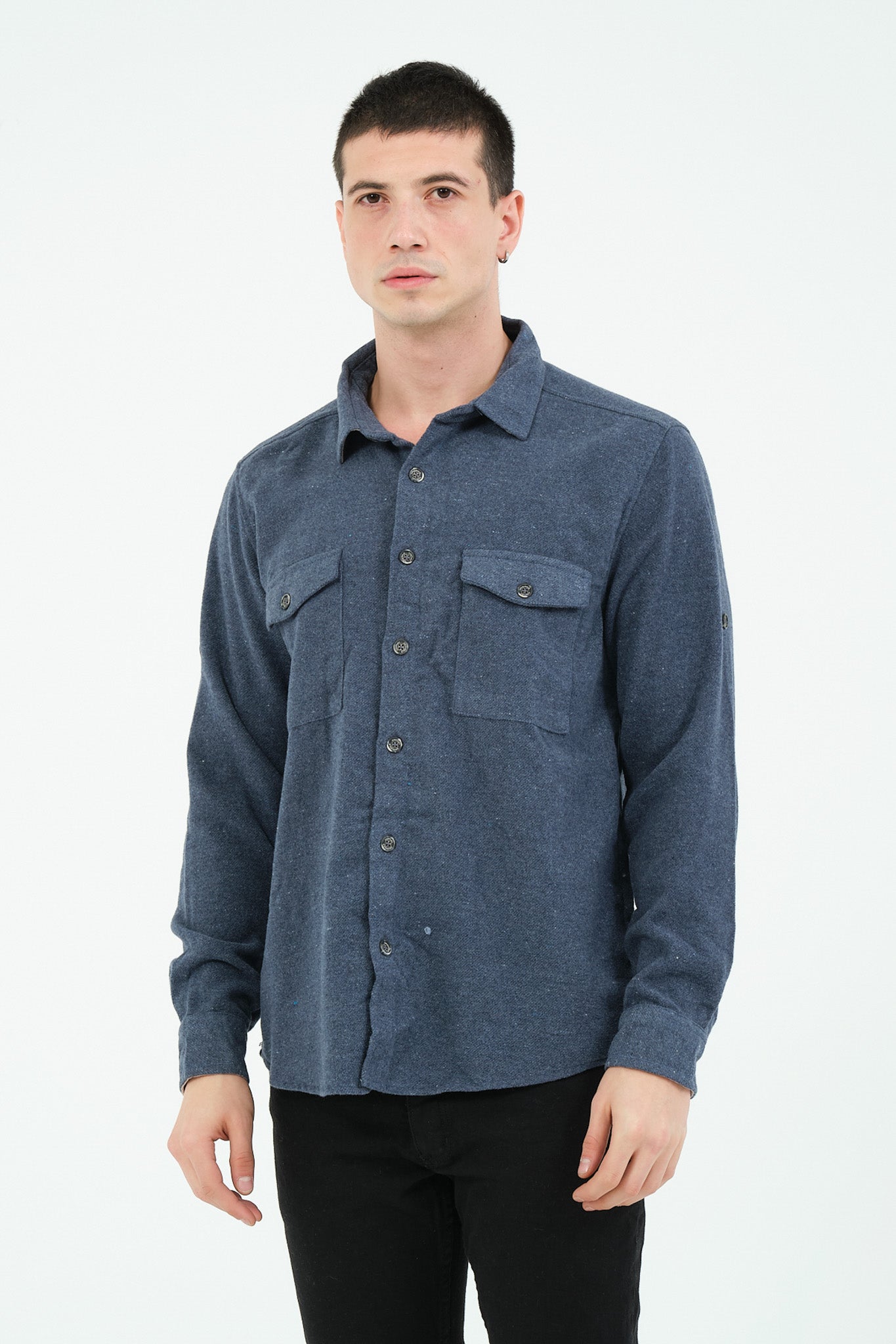 Düz Renk Flanel Oduncu Gömlek – %100 Pamuk, Regular Fit, Overshirt Kullanıma Uygun