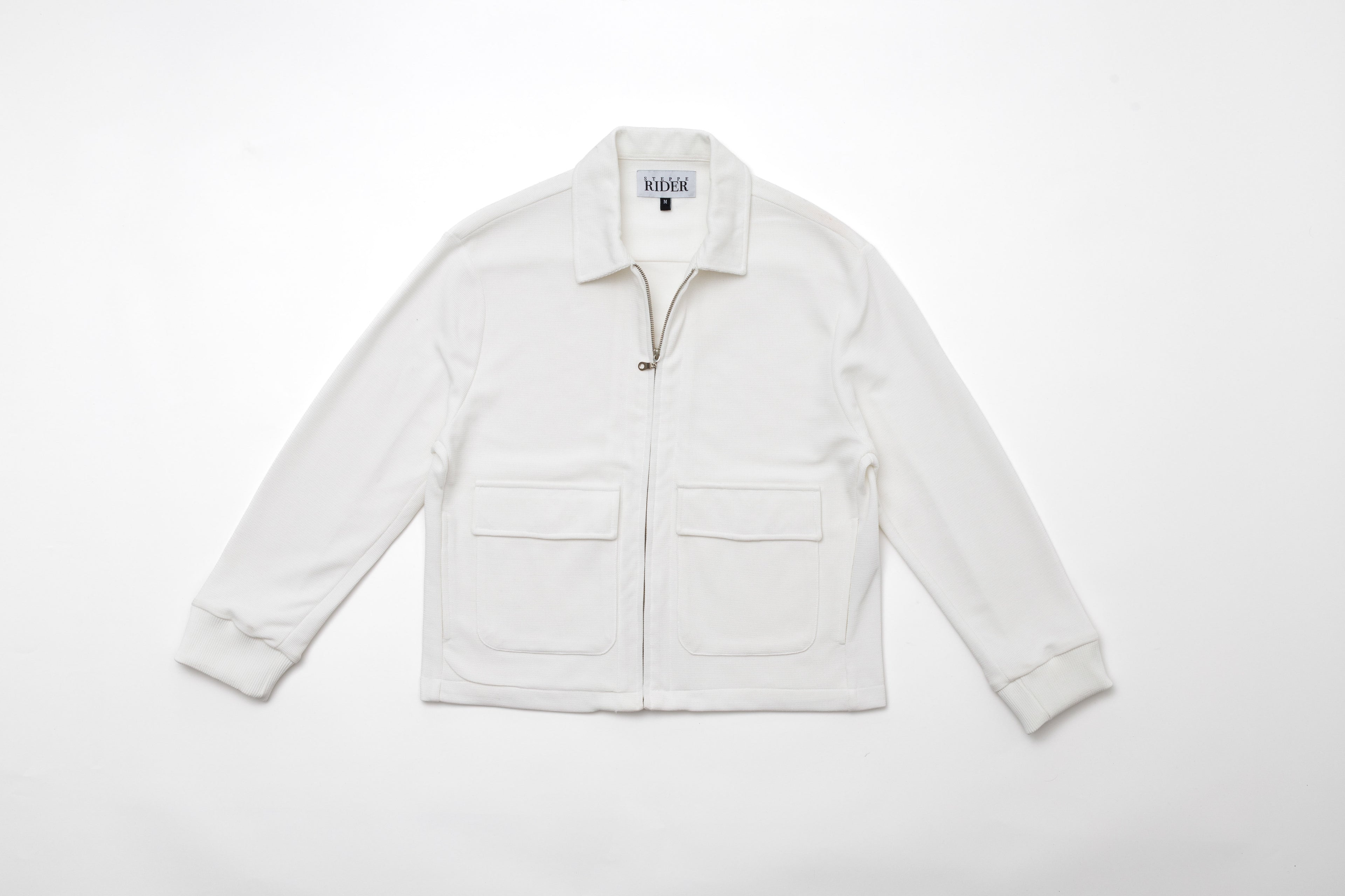 Steppe Rider Erkek Örme (Knit) Fermuarlı Çift Cep Detaylı Boxy Fit Overshirt Ceket Gömlek