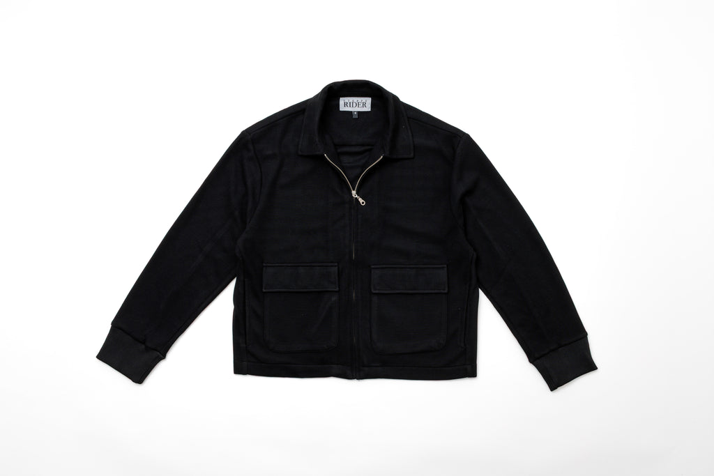 Steppe Rider Erkek Örme (Knit) Fermuarlı Çift Cep Detaylı Boxy Fit Overshirt Ceket Gömlek