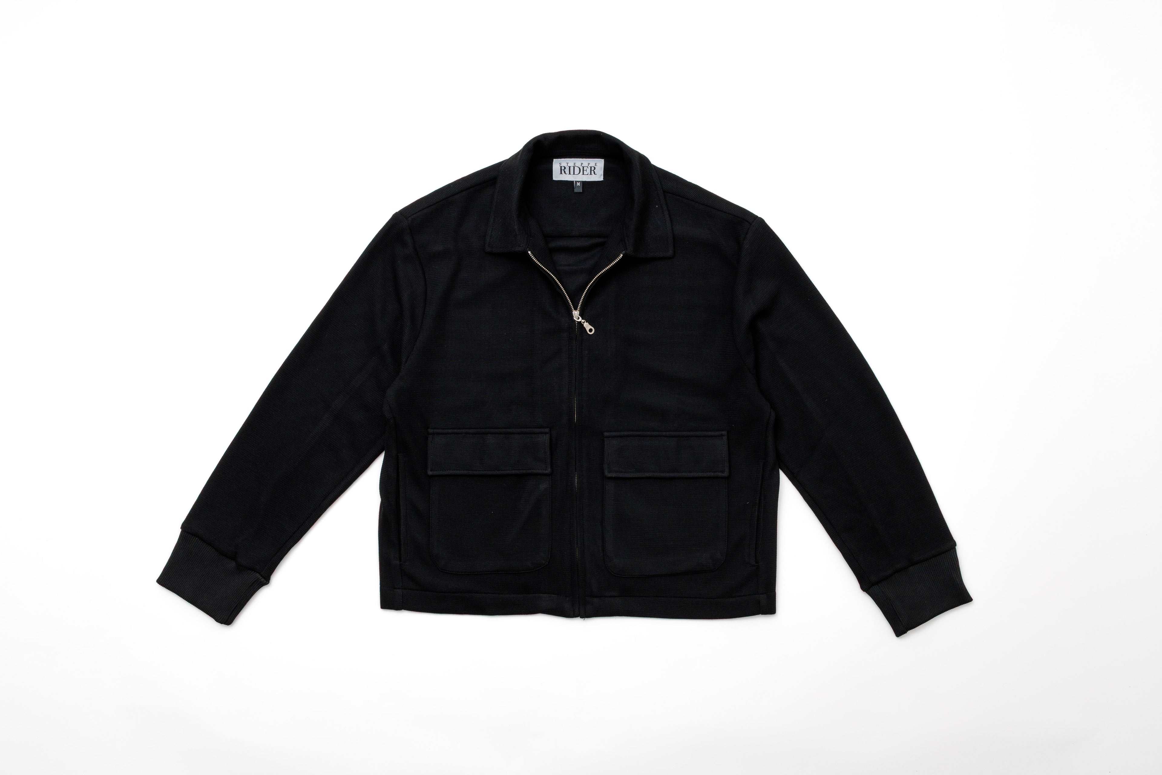 Steppe Rider Erkek Örme (Knit) Fermuarlı Çift Cep Detaylı Boxy Fit Overshirt Ceket Gömlek