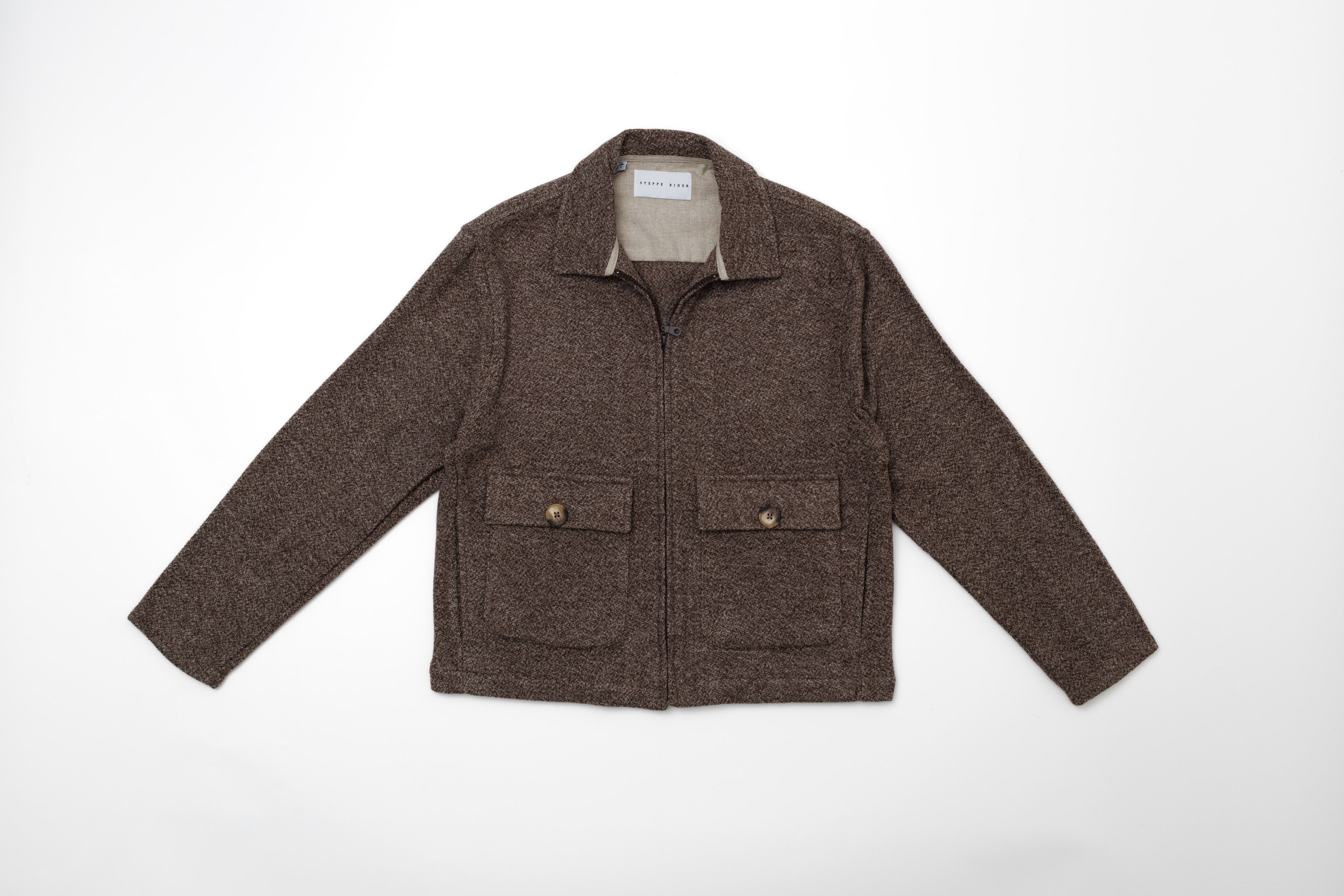 STEPPE RIDER MOLINE ZIPPER DOUBLE POCKET BOXY FIT OVERSHIRT