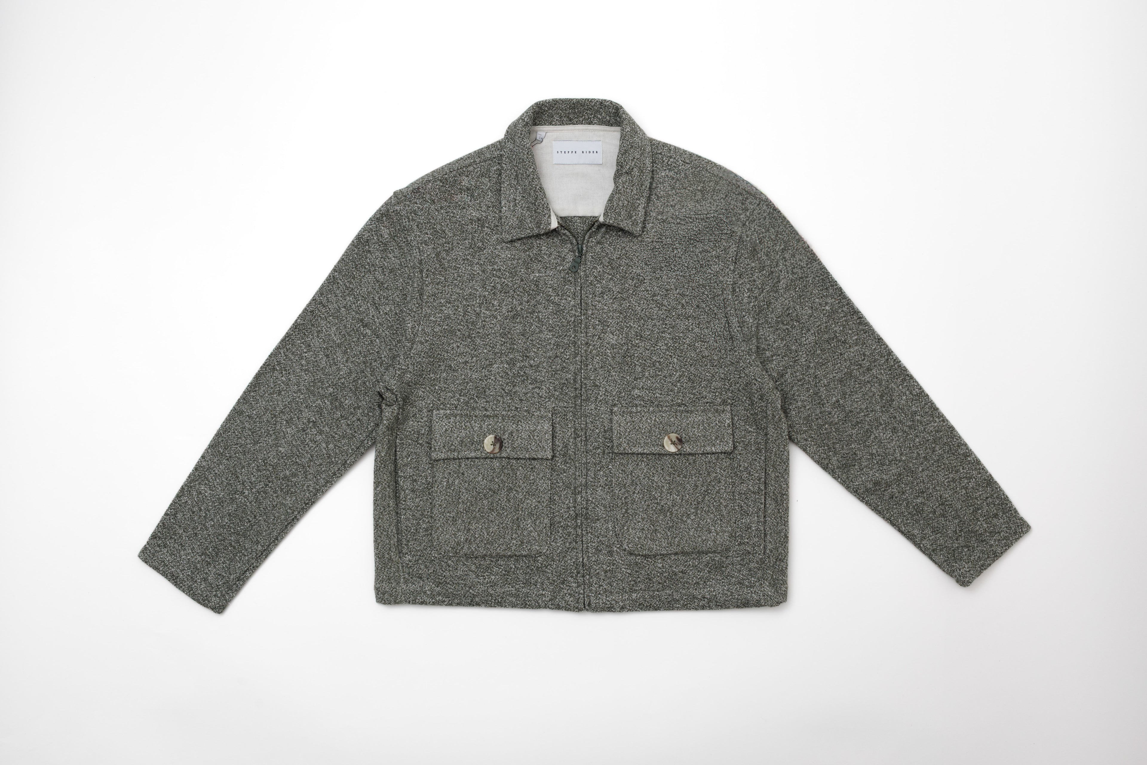 STEPPE RIDER MOLINE ZIPPER DOUBLE POCKET BOXY FIT OVERSHIRT