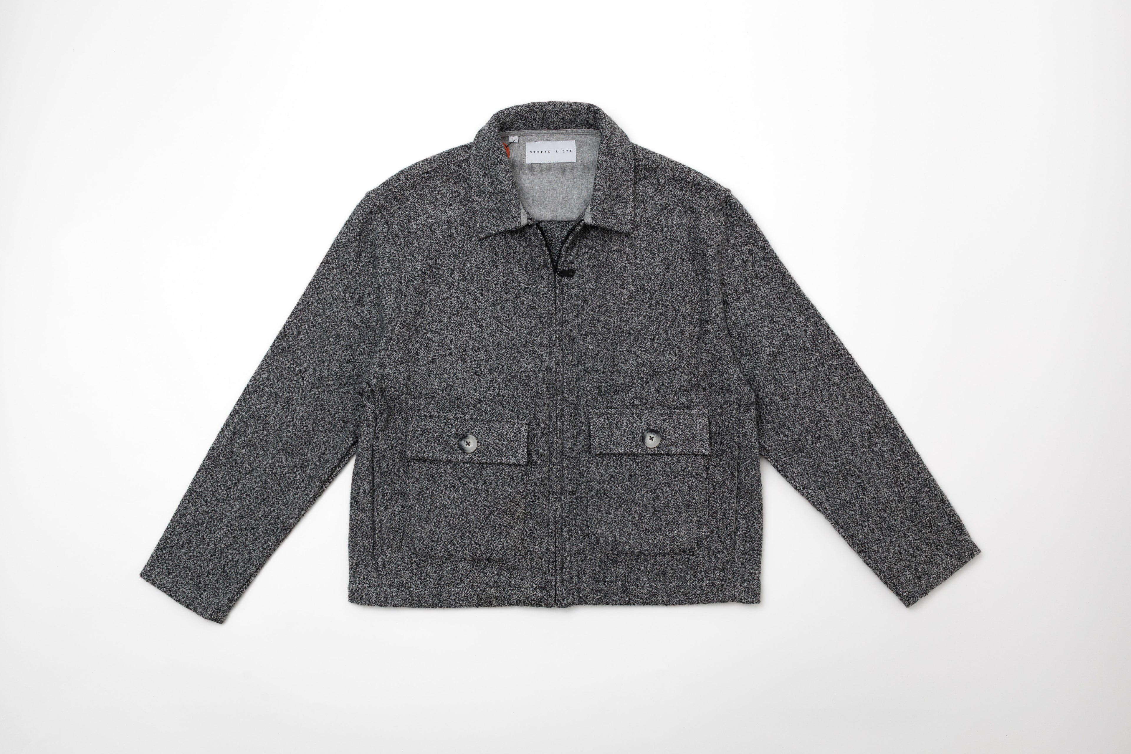 STEPPE RIDER MOLINE ZIPPER DOUBLE POCKET BOXY FIT OVERSHIRT