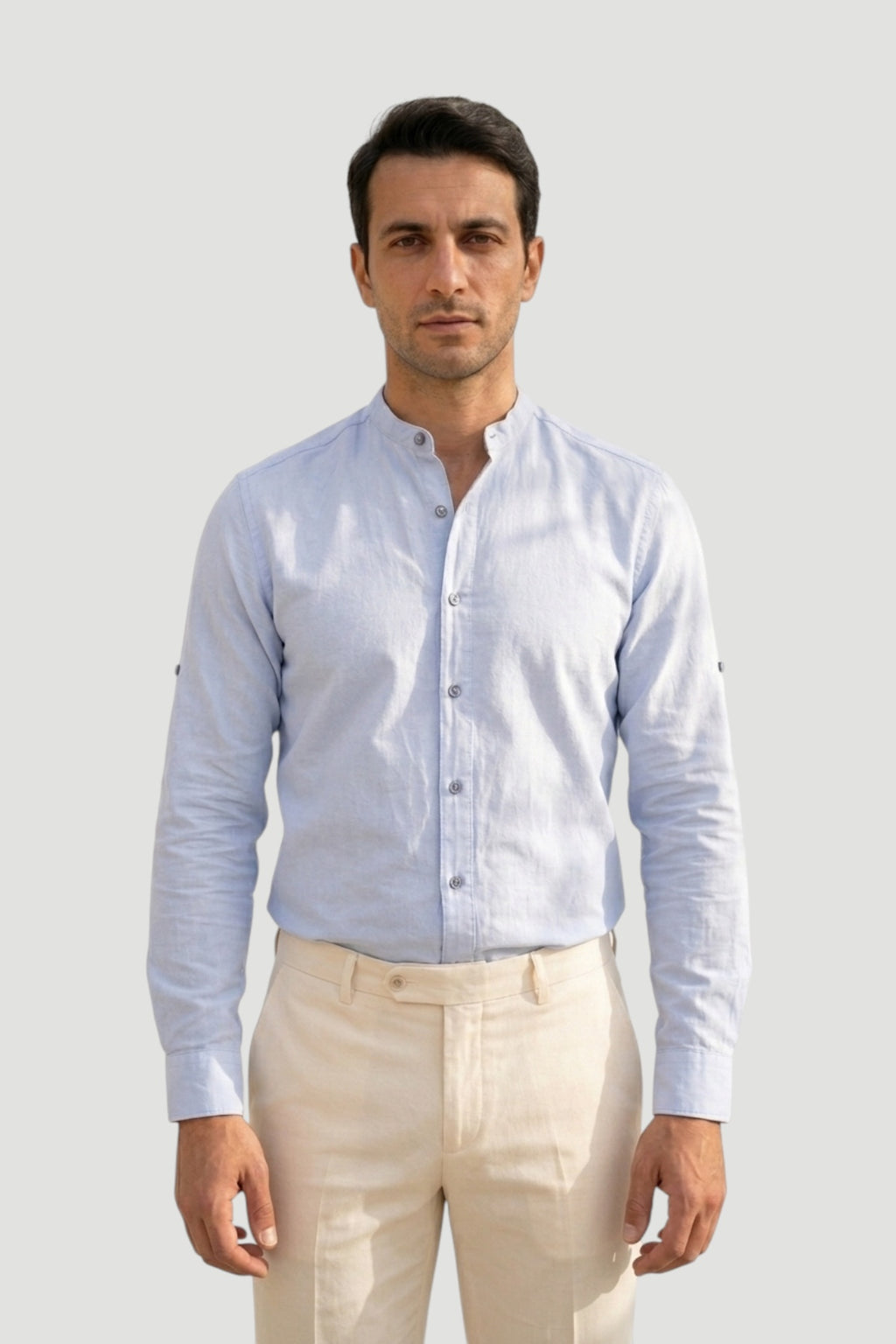 Cosplay Hakim Yaka Etamin Slim Fit Uzun Kol Gömlek