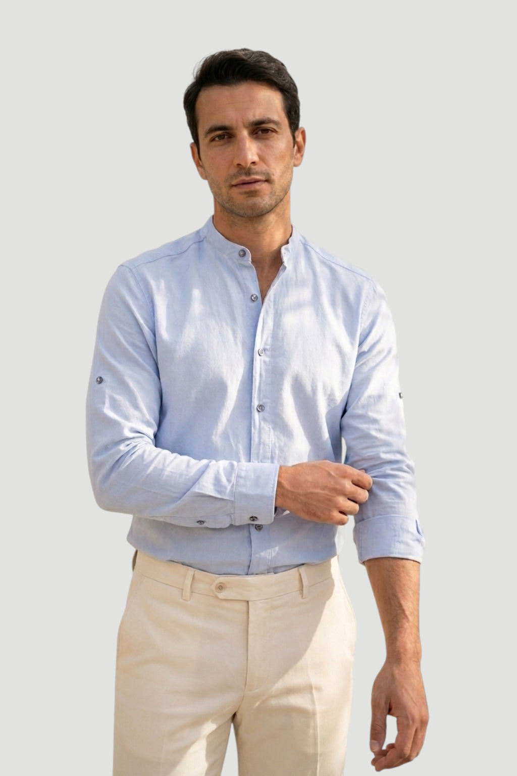 Cosplay Hakim Yaka Etamin Slim Fit Uzun Kol Gömlek